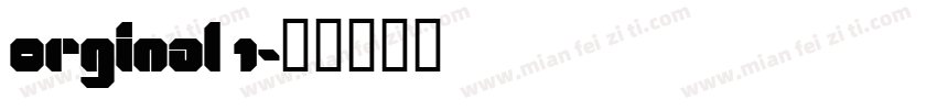 orginal 1字体转换